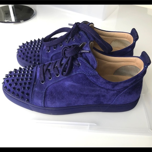 blue christian louboutin mens